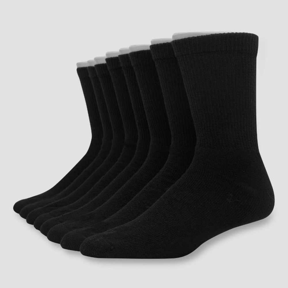 Hanes Men's FreshIQ® Cushion Crew Socks 12-Pack, Shoe Sizes 6-12